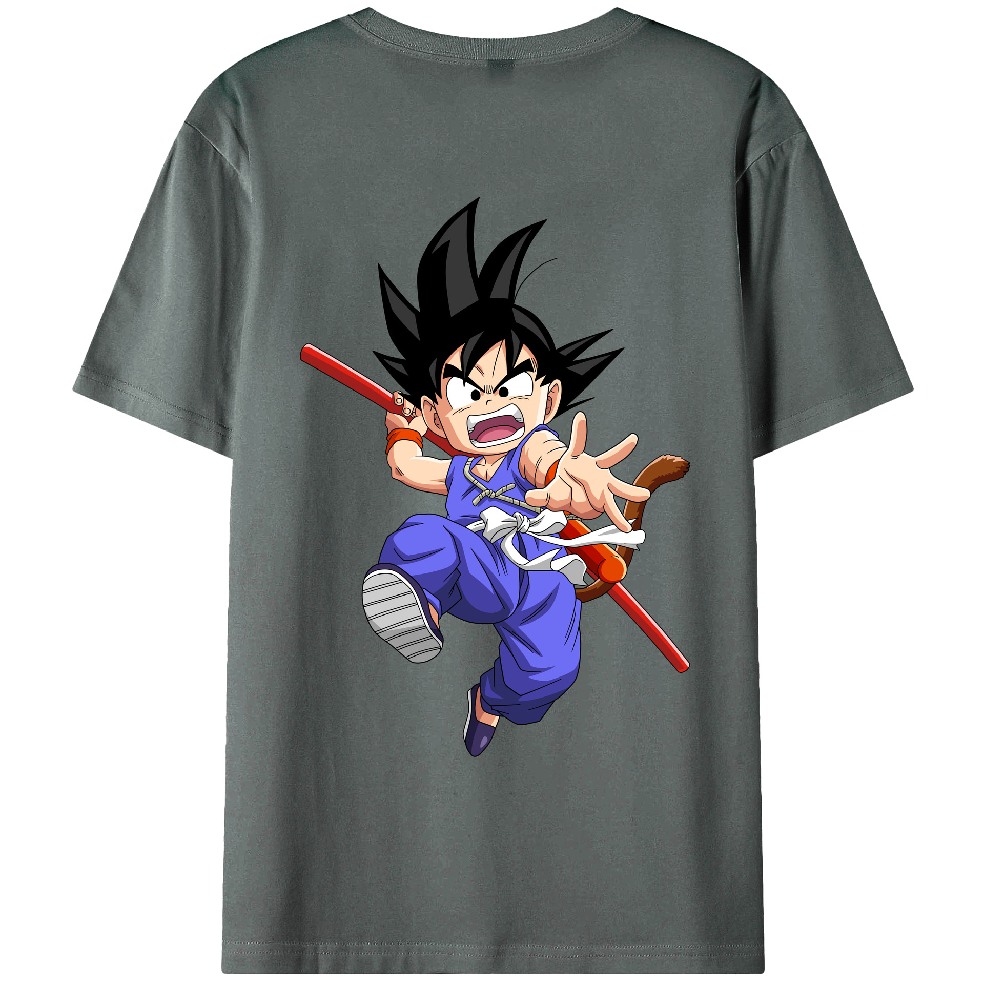 （画像用） ドラゴンボール 孫悟空（そん ごくう）Son Goku カカロット DRAGON BALL Kakarotto 綿100％ メンズ半袖Tシャツ（バックプリント） 通気性